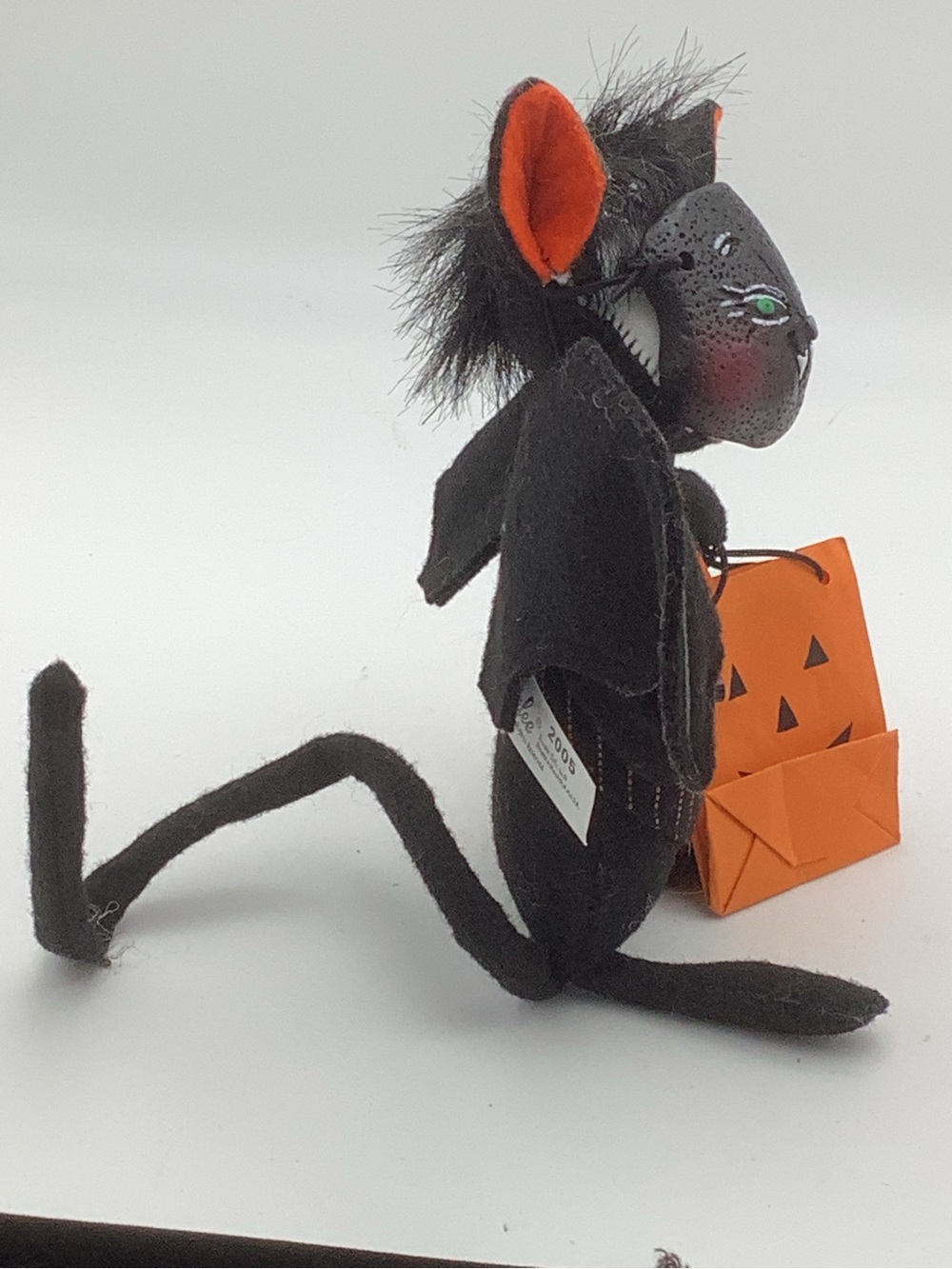 2005 Annalee Posable Halloween Mouse in Bat Costume - Picture 5 of 10